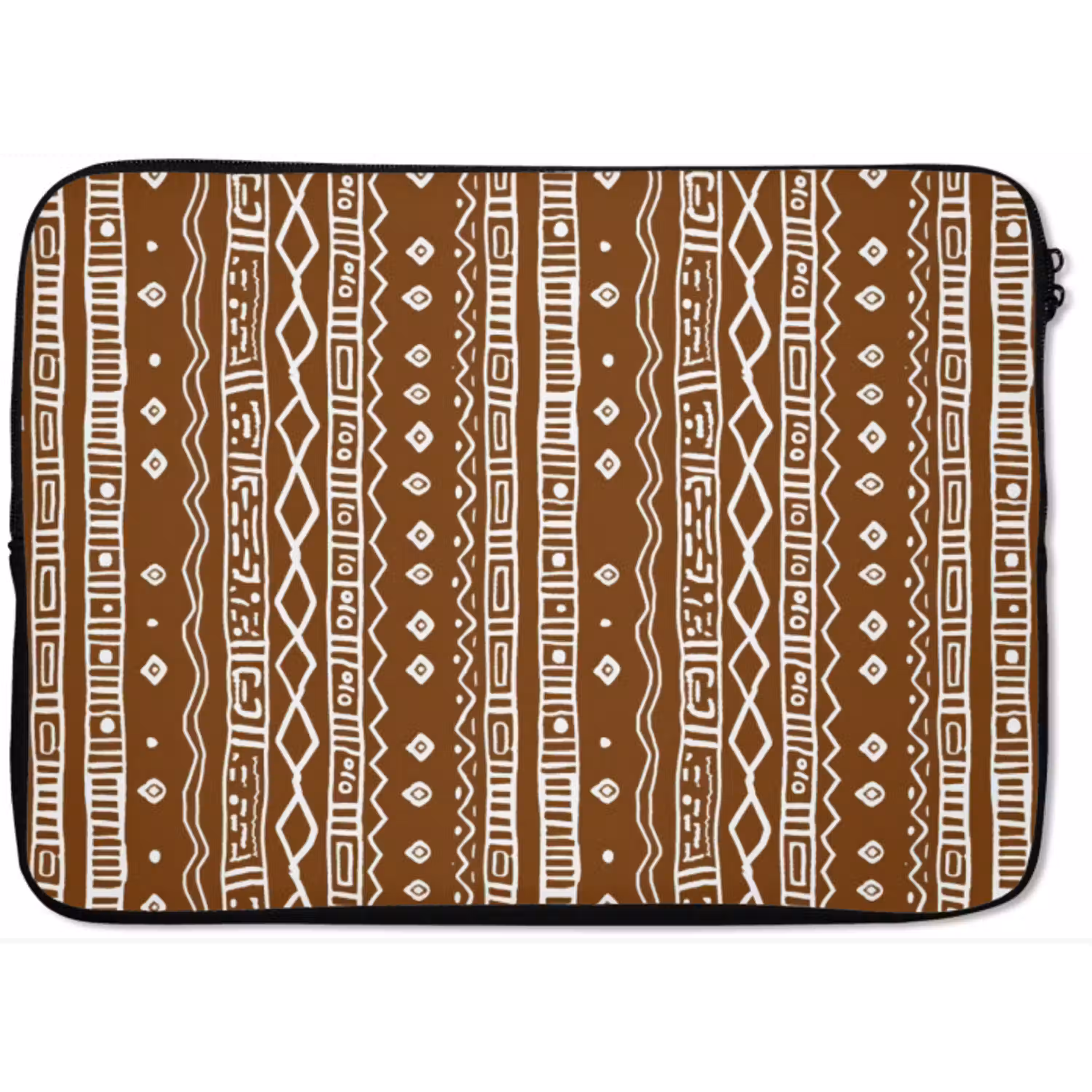 Chocoladebruin - Etnisch - Tribaal - Patroon laptophoes neopreen klein 279 -zkaufland3dotto