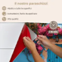Deur - Hout - Bloemen - Blauw keuken achterwand spatscherm klein -spatscherm_IT