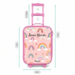 Regenbogen op een roze achtergrond Kinderkoffer - Roze klein -productfoto_formaten