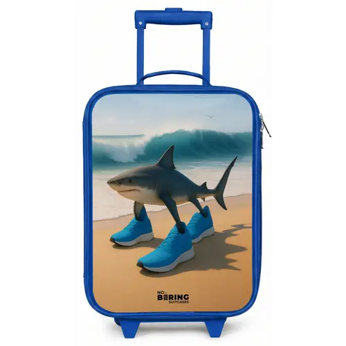 Tralalero tralala Kinderkoffer - Blauw klein -zz3dotto