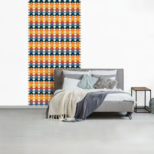 Retro - Disco - Golven fotobehang vinyl groot 64 -slaapkamer