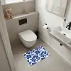 Floraal - Modern - Blauw WCmat klein 1009 -sfeer1
