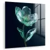 Bladeren - Bloem - Glazen - Donkerblauw plexiglas 5mm klein -zzzproduct_nieuw