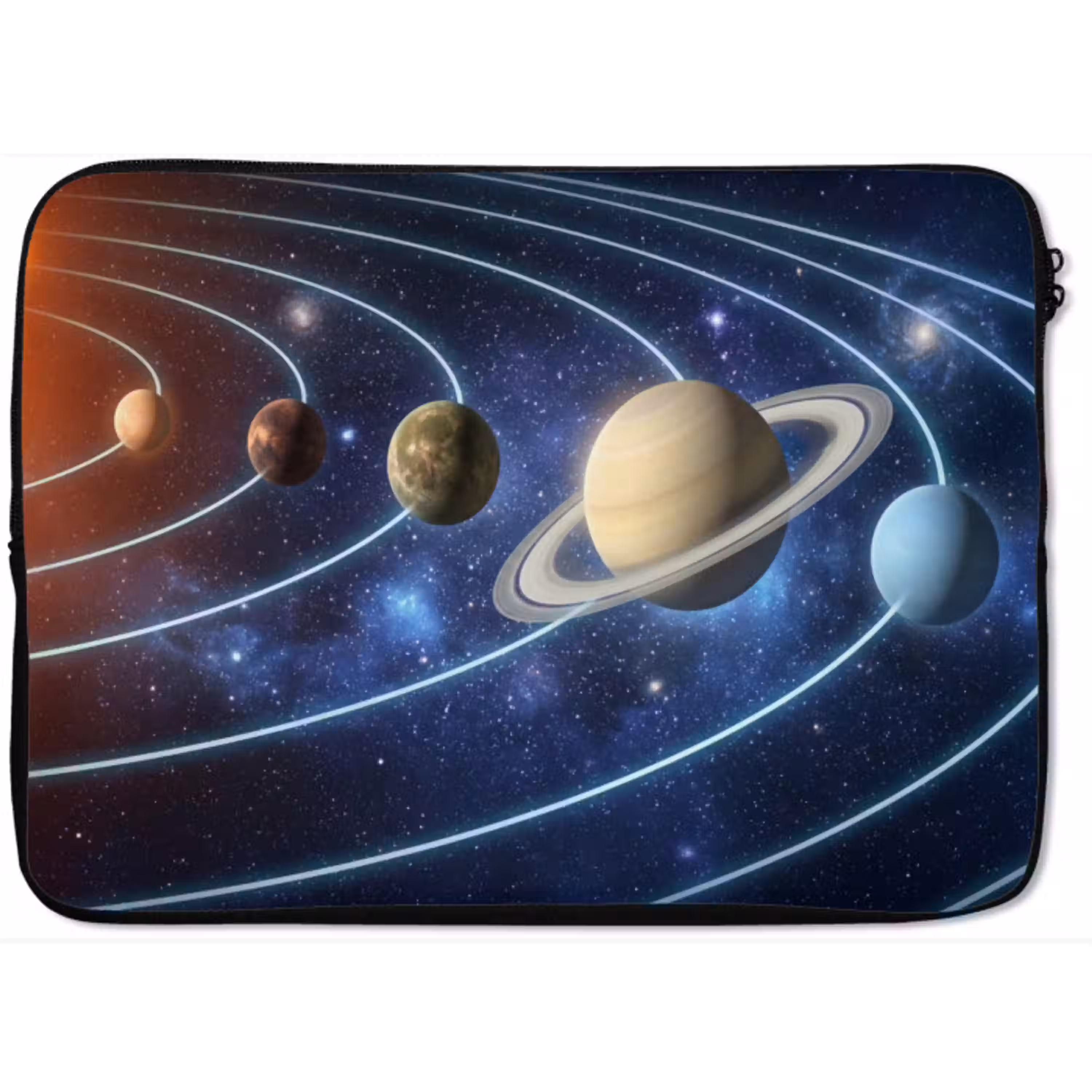 Ruimte - Zonnestelsel - Blauw laptophoes neopreen klein -zkaufland3dotto