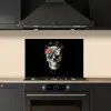 Bloemen - Schedel - Kleurrijk keuken achterwand spatscherm klein -sfeer1