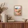 Golvende heuvels - Abstracte planten - Dromerig Light Box met kabel (Tafellamp) klein -sfeer2