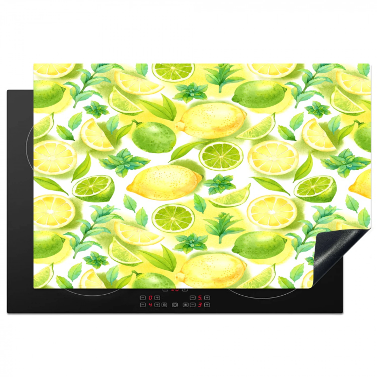 Citroen - Geel - Limoen - Groen Inductie beschermer vinyl 3mm klein 276 -3d