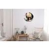 Abstract - Goud - Zilver - Vormen - Aesthetic - Modern Wandcirkel aluminium klein -woonkamer