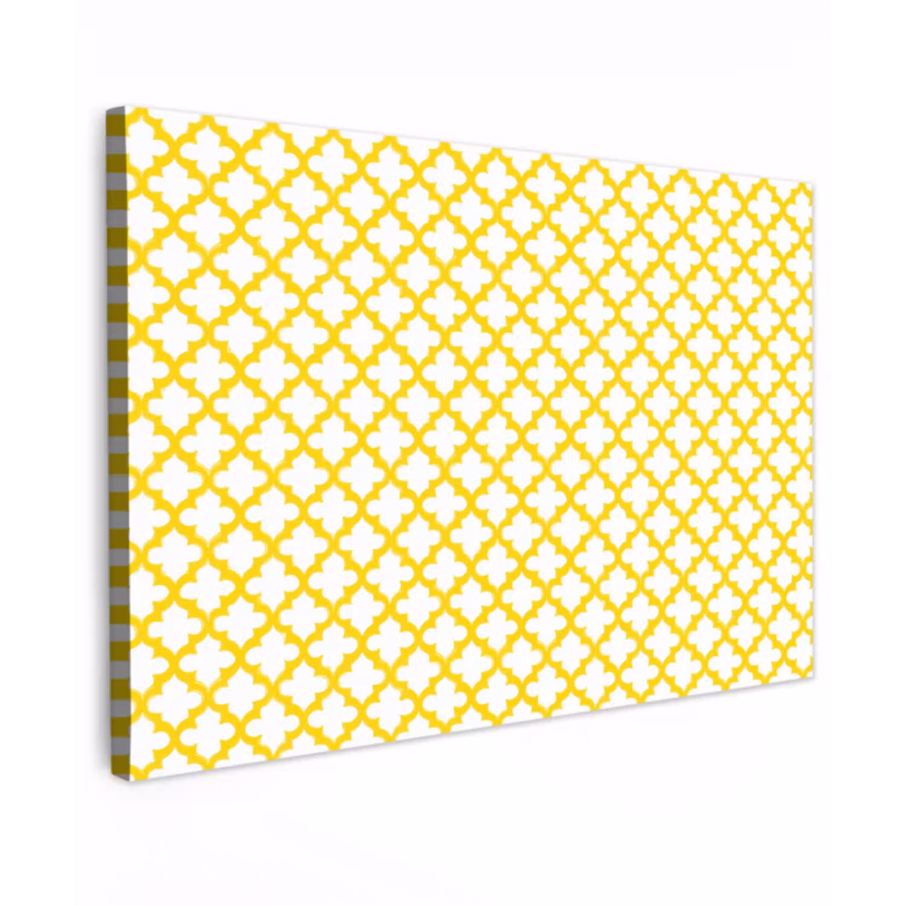 Patroon - Geometrisch - Klassiek - Geel canvas 2cm klein 34 -z3d
