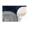 Donkerblauw - Abstract - Lijnen Muursticker klein -3d