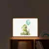 Draak - Baby dier - Blauwe ballon Light Box met batterij (Wandlamp kind) middel -sfeer1_kind