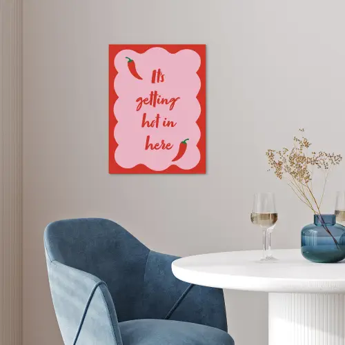 Chilipeper - Red - Hot - Quotes poster papier klein -sfeer3