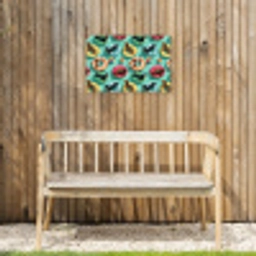 Teckels - Zwembad - Kleurrijk Tuinposter op houten frame 2 cm dik klein 845 -sfeer4