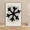 Sneeuwvlok - Kerstmis - Zwart - Feestdagen canvas 2cm klein -sfeer1