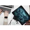 Wereldkaart - Bliksem - Blauw laptophoes neopreen klein -bureau