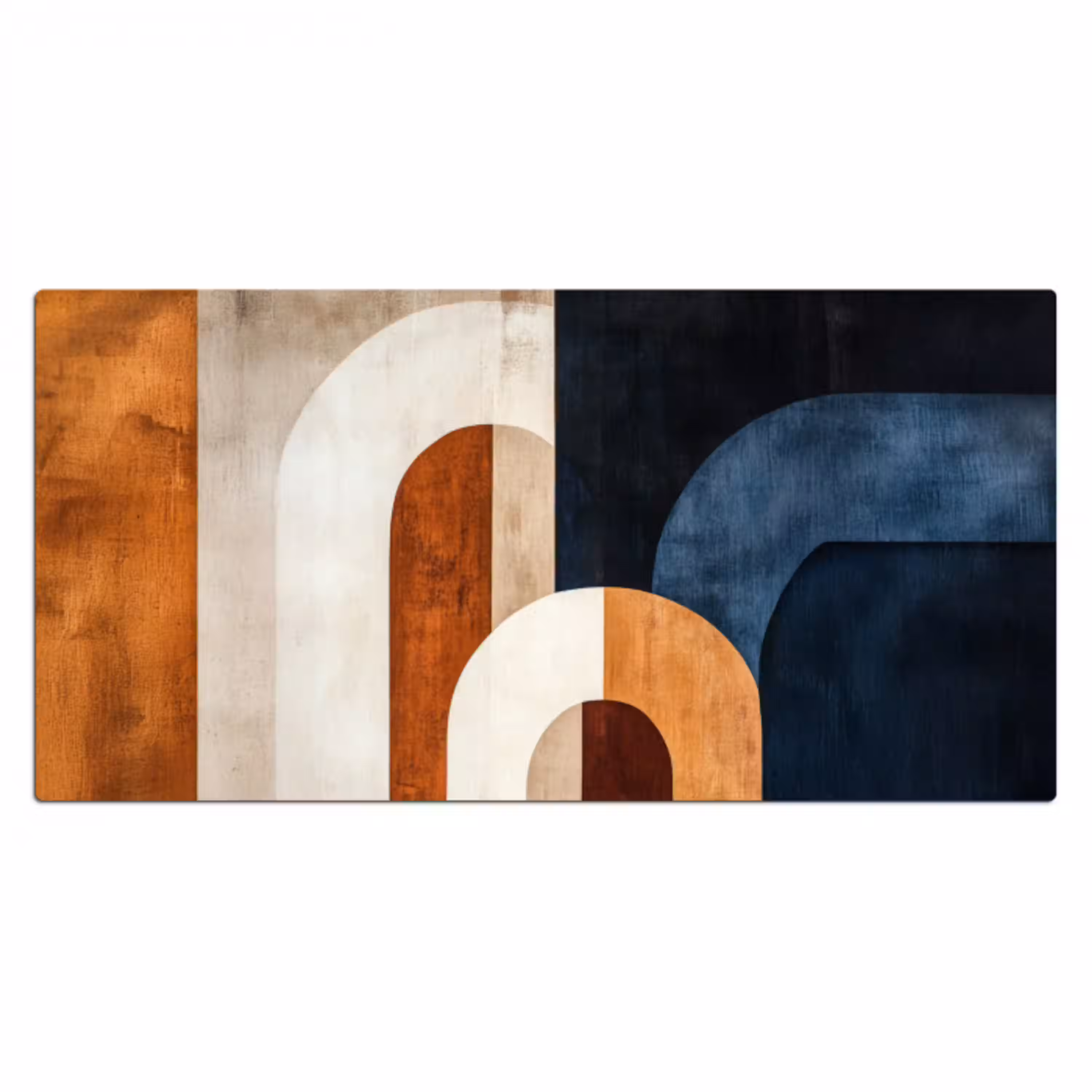 Abstract - Vormen - Donkerblauw Muismat XXL klein -3d_leeg