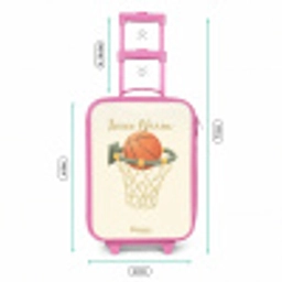 Basketbal in neutrale kleuren Kinderkoffer - Roze klein -productfoto_formaten