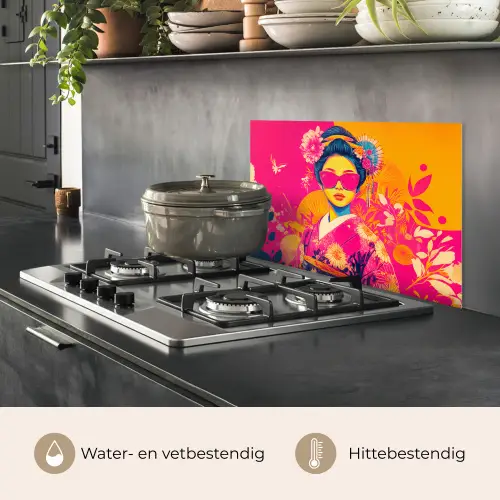 Vrouw - Zonnebril - Abstract - Oranje keuken achterwand spatscherm klein -usp_NL
