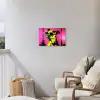 Hond - Zonnebril - Roze - Art Tuinposter op houten frame 2 cm dik klein -sfeer1