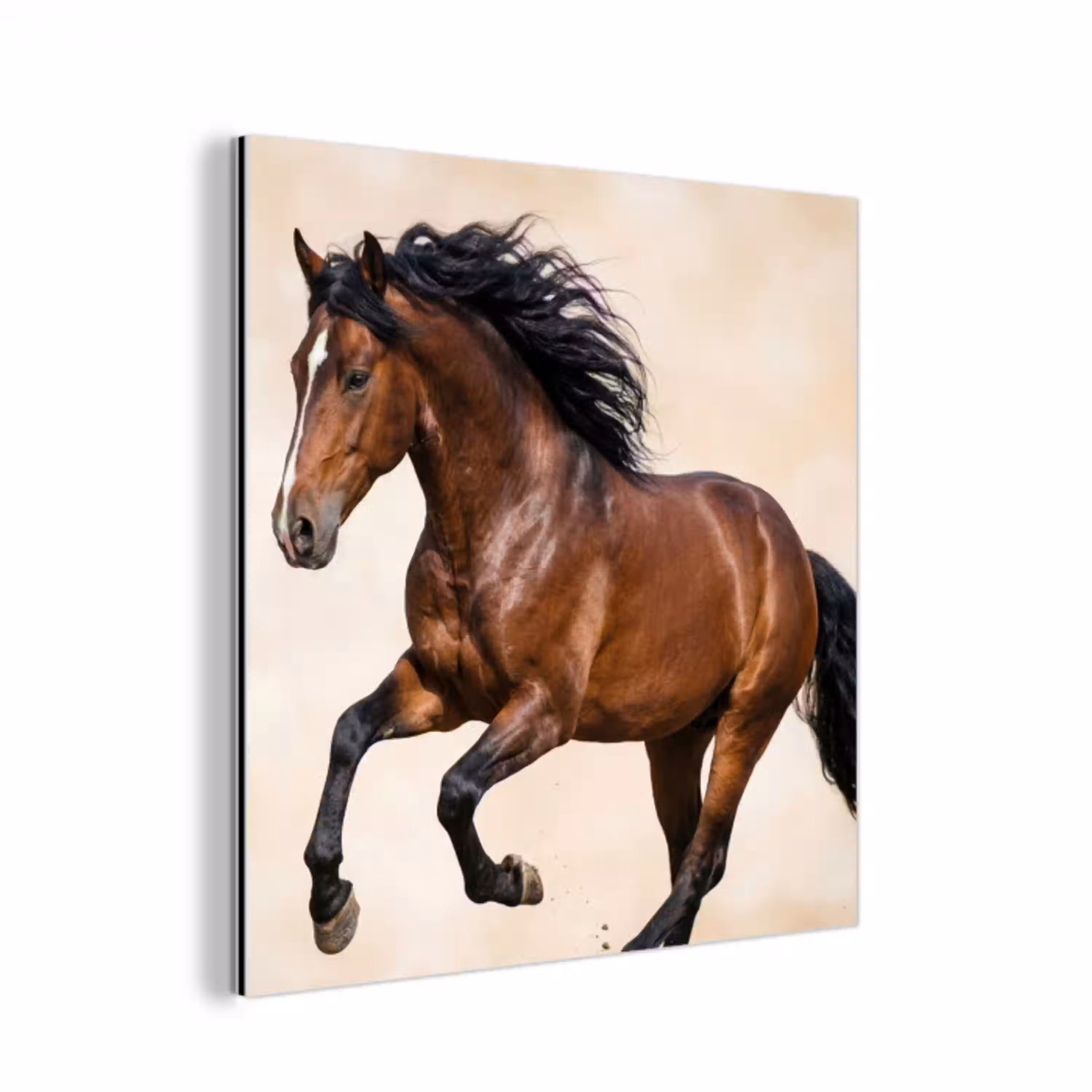 Paard - Galop - Energie aluminium wit klein -3d