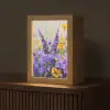 Lavendel - Bloemen - Natuur - Kunst Light Box met kabel (Tafellamp) klein -z3d_website