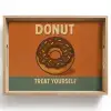 Donut - Spikkels - Kleurrijk - Quote Dienblad Rechthoek middel -z3d_shopping