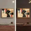 Zijaanzicht - Vrouw - Vormen Light Box met batterij (Wandlamp) middel -sfeer3