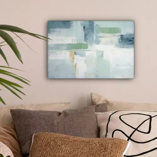 Verf - Moderne kunst - Abstract - Grijs canvas 2cm klein -sfeer1