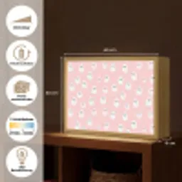 Spookjes - Patroon - Roze Light Box met batterij (Wandlamp) middel 907 -USP_websiteoverzichtDE