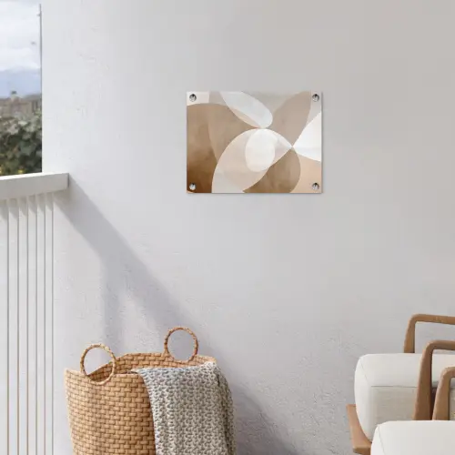 Ovale vormen - Transparant - Zachte overgang tuinposter los doek klein -sfeer8