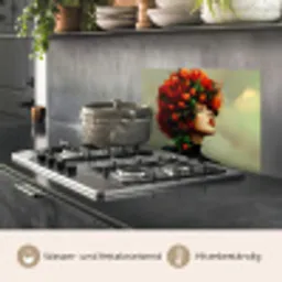 Vrouw - Appels - Rood - Bladeren keuken achterwand spatscherm klein -usp_DE