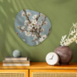 Botanisch - Stilleven - Blauw Wandcirkel Organisch Forex 3mm klein -sfeer2