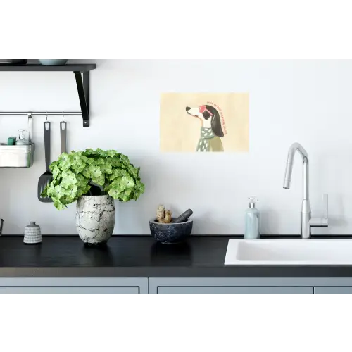 Quote - Hond - Zonnebril Muursticker klein -keuken