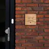 Licht hout - Sierlijk Naambord Vierkant klein -sfeer1-XS