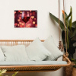 Rood - Wijn - Hartjes tuinposter los doek klein -sfeer7