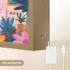 Kleurrijk - Roze - Oranje - Geel - Bloemen Light Box met batterij (Wandlamp) middel -USP_websiteoplaadbaarNL