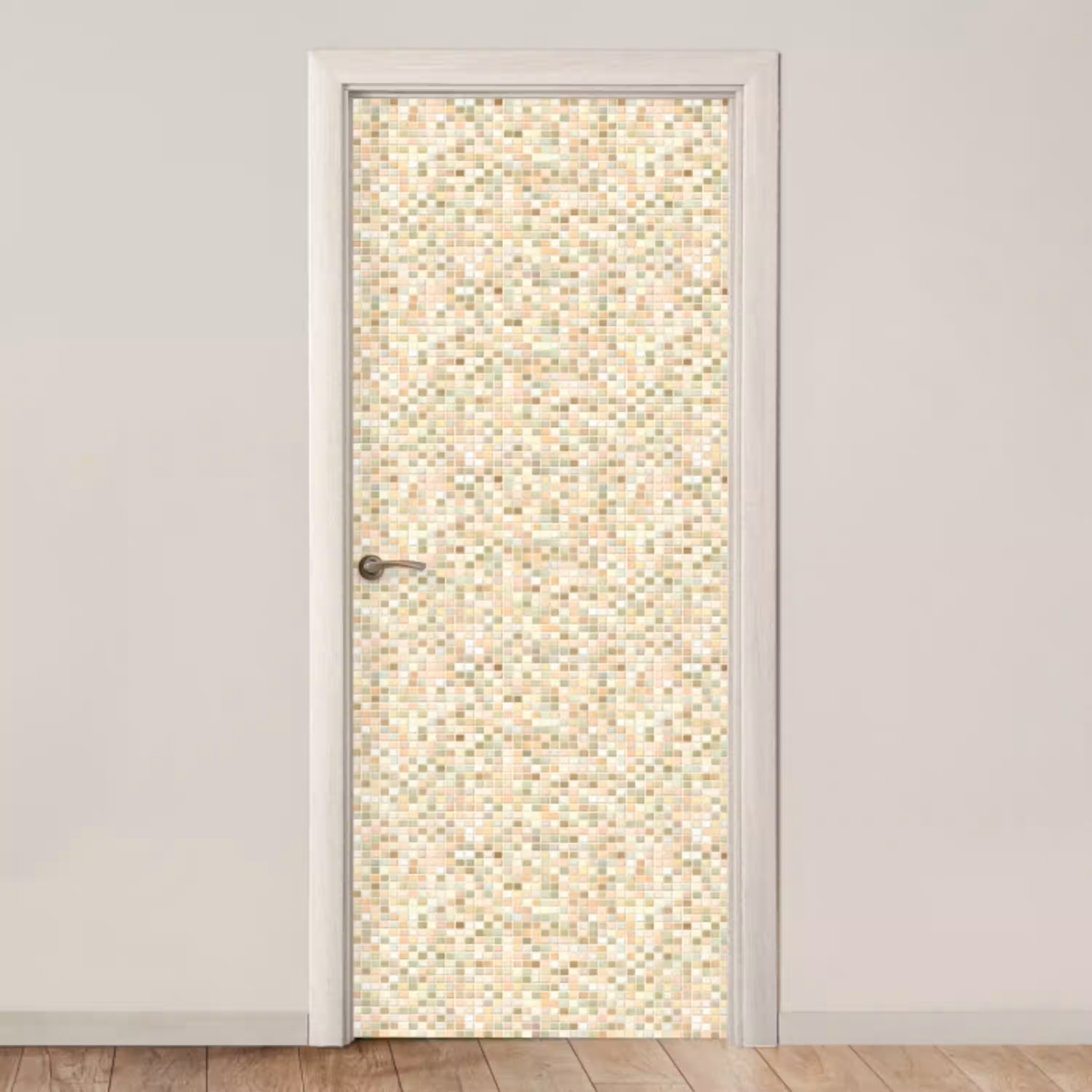 Mozaïek - Patroon - Beige deurposter klein 289 -3d_beige
