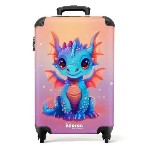 Schattige baby draak NBS - Handbagage koffer - Unisex middel -productfoto_recht