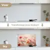 Bloemen - Watercolor - Roze - Abstract - Kunst keuken achterwand spatscherm klein -voor_na_NL