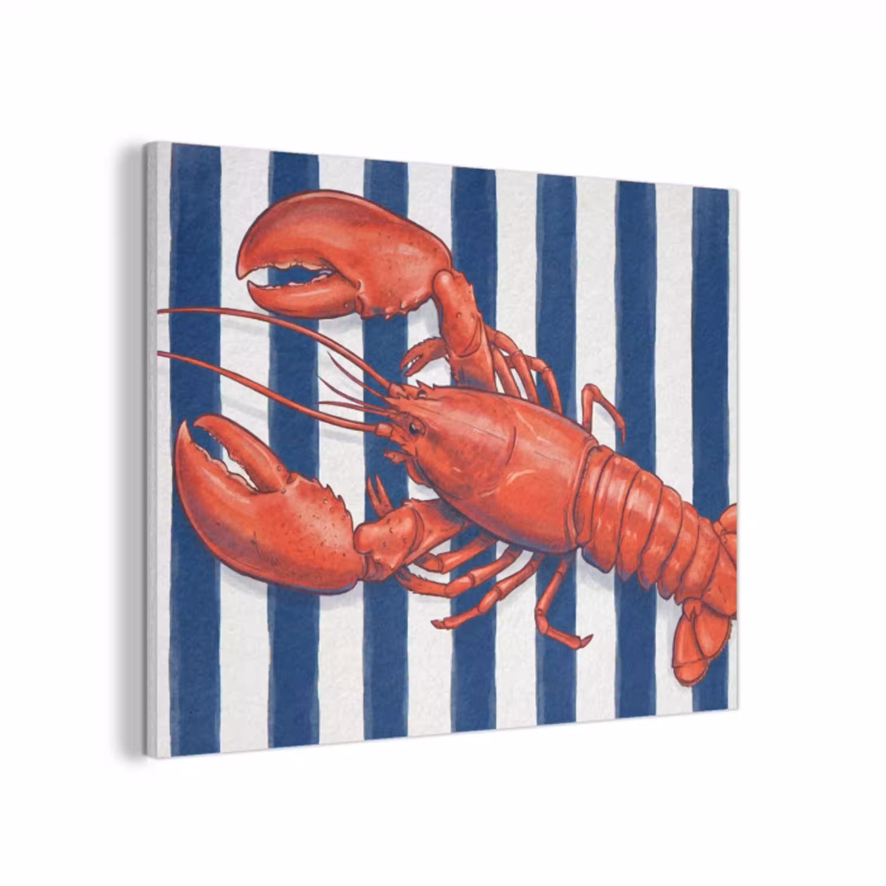 Schaaldier - Kreeft - Marine - Illustratie - Rood PET vilt klein -3d