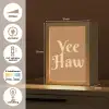 Yee haw - Bruin - Minimalistisch Light Box met kabel (Tafellamp) klein -USP_NL