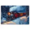 Trein - Kerst - Sneeuw - Kersttrein Placemat vinyl groot -zzsfeer1_Kitchenyeah-website