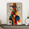 Vintage - Moderne kunst - Oranje - Geometrische vormen canvas 2cm klein -sfeer6