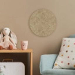 Beige - Marmer - Witte aders Wandcirkel kunststof plaat 5mm dik klein 188 -tsfeer1_kind