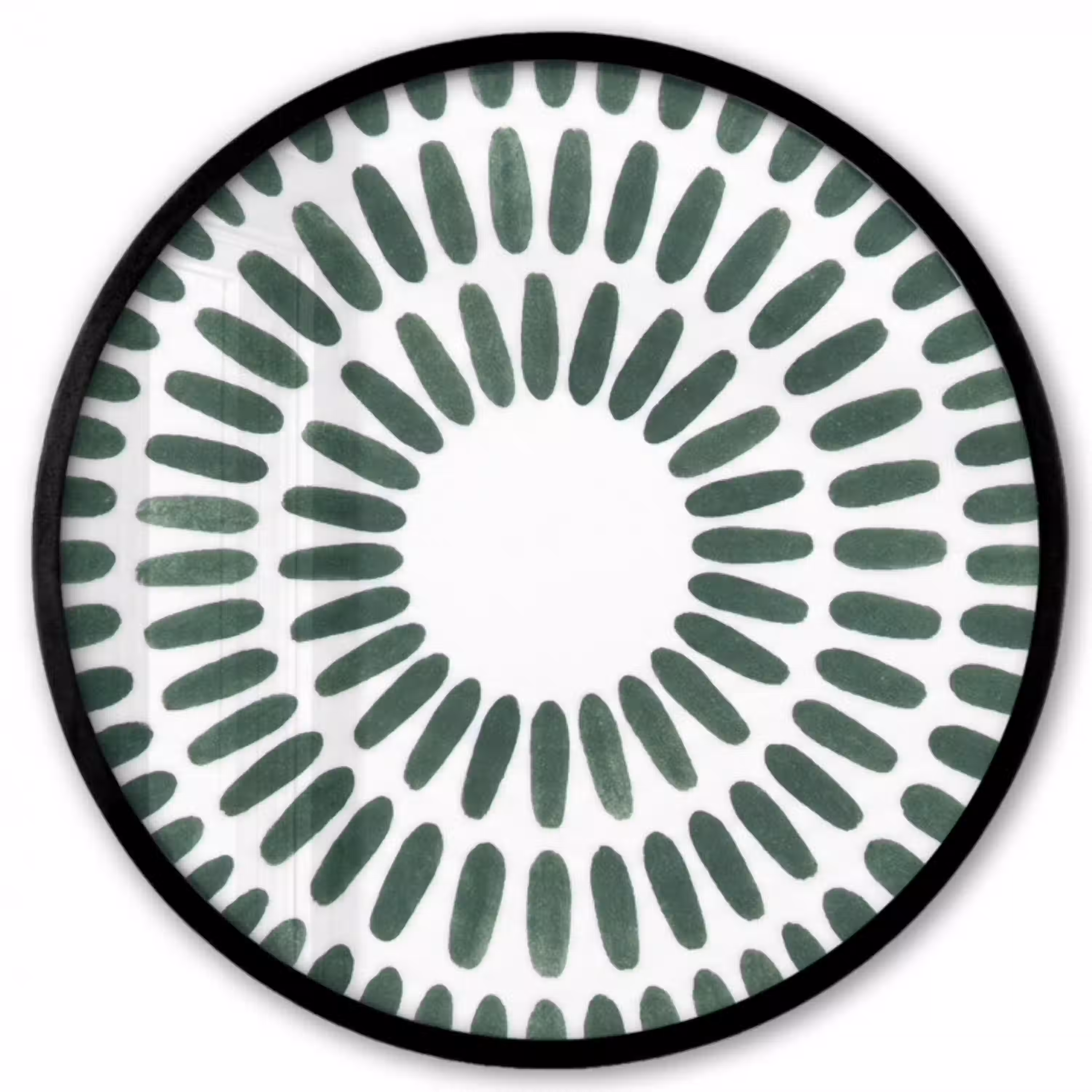 Abstract - Cirkel - Patroon - Modern - Groen Fotolijst rond zonder passe partout klein -3d