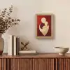 Abstract - Moeder - Kind - Rood Light Box met kabel (Tafellamp) klein -sfeer2