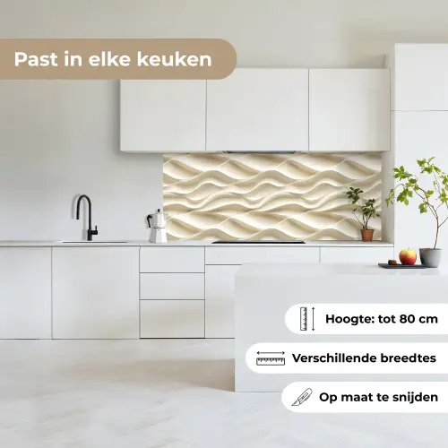 Lijnen - Golvend - Crème keuken achterwand 2 middel 871 -sfeer4_NL