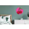 Kers - Roze - Fruit Wandcirkel aluminium klein -slaapkamer