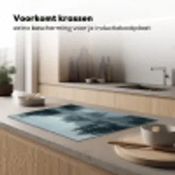 Bos - Meer - Mist - Natuur - Grijs Inductie beschermer vinyl 3mm klein -sfeer1
