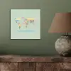 Wereldkaart - Realistisch - Kaart aluminium wit klein -sfeer2